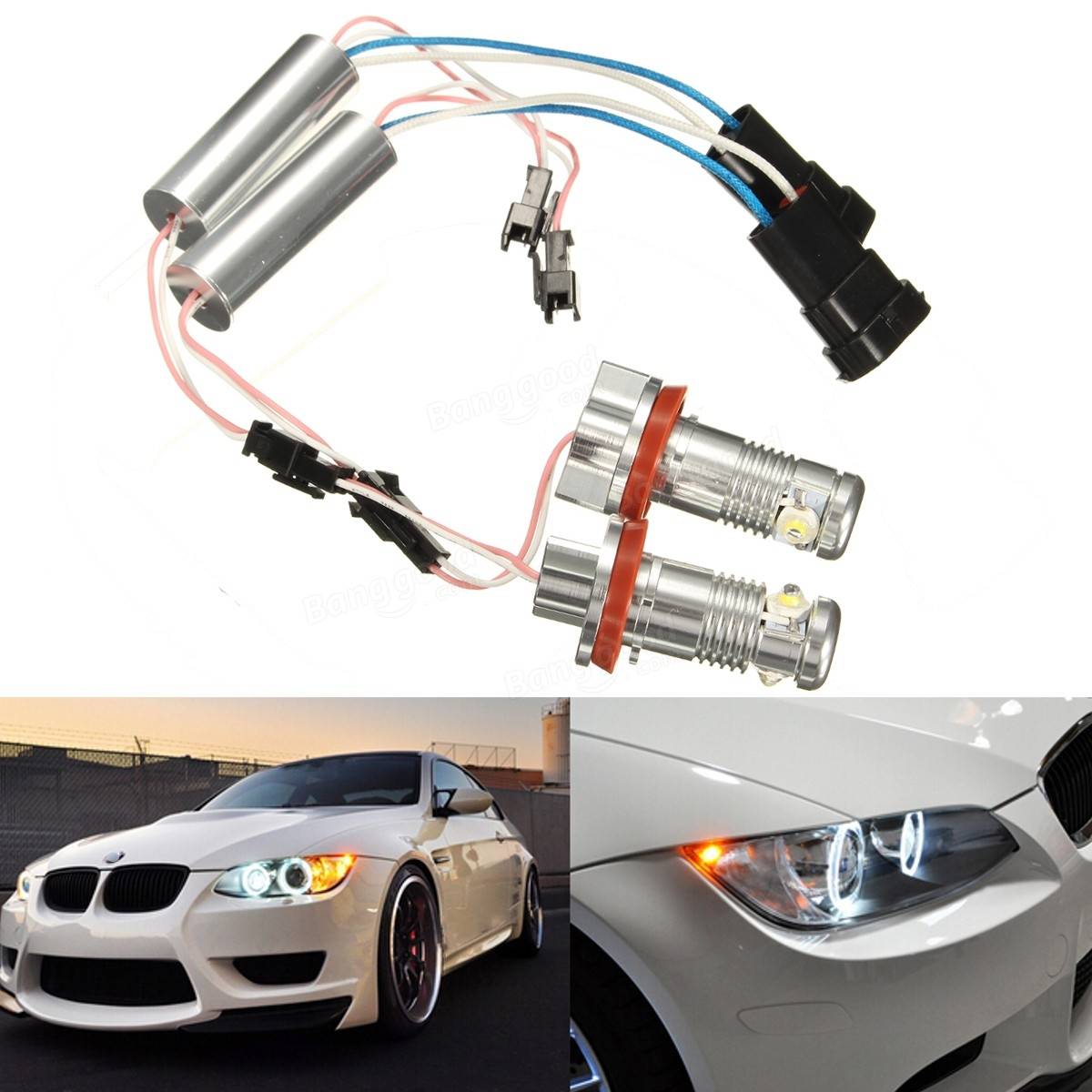 Angel Eyes BMW E70 E92 E92 Lampade Led Cree Bianco 6000K 20W Angel Eyes BMW E70 E92 E92 Lampade Led Cree Bianco 6000K 20W